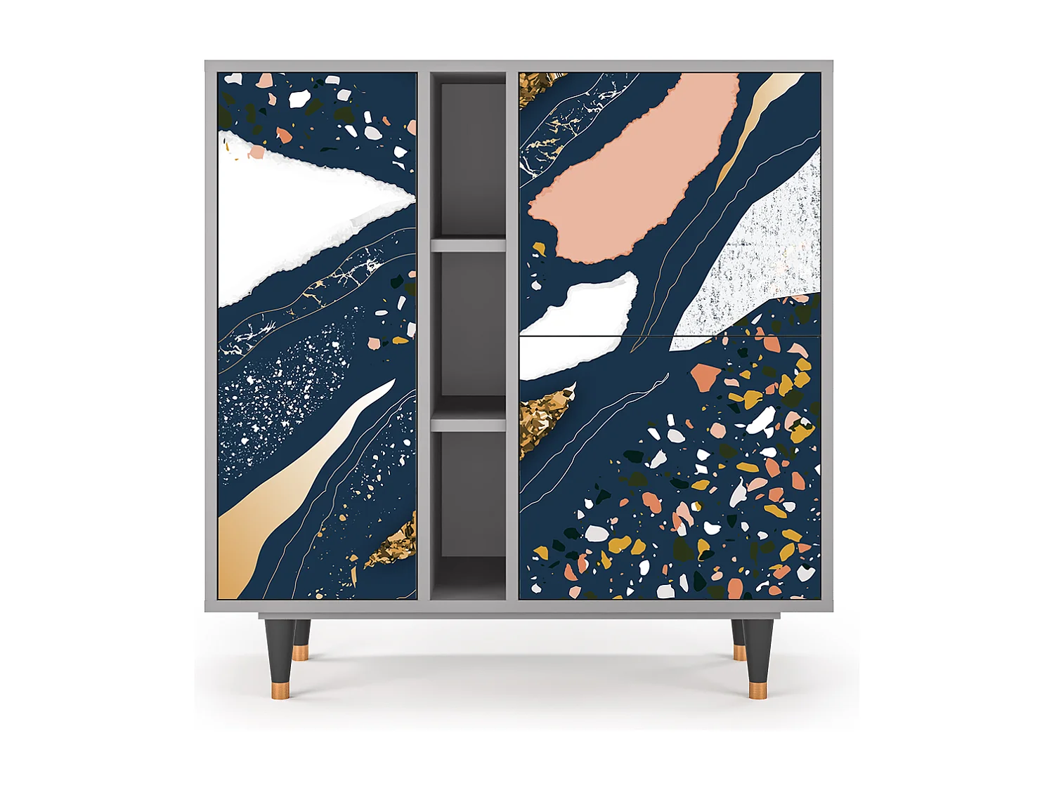 Kredens - 94х96х41 cm - BS5 - Nude Iceberg, Szary