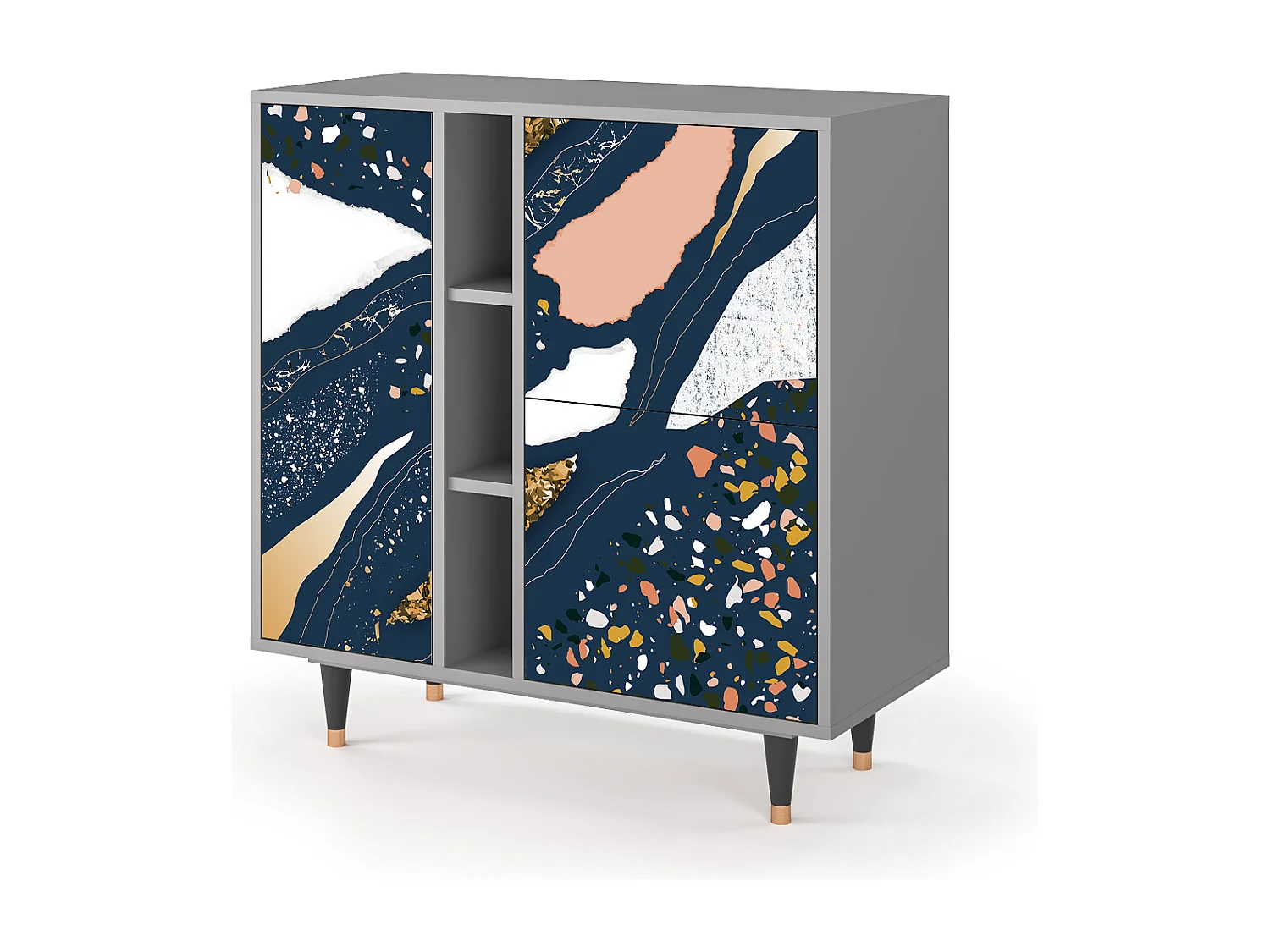 Kredens - 94х96х41 cm - BS5 - Nude Iceberg, Szary