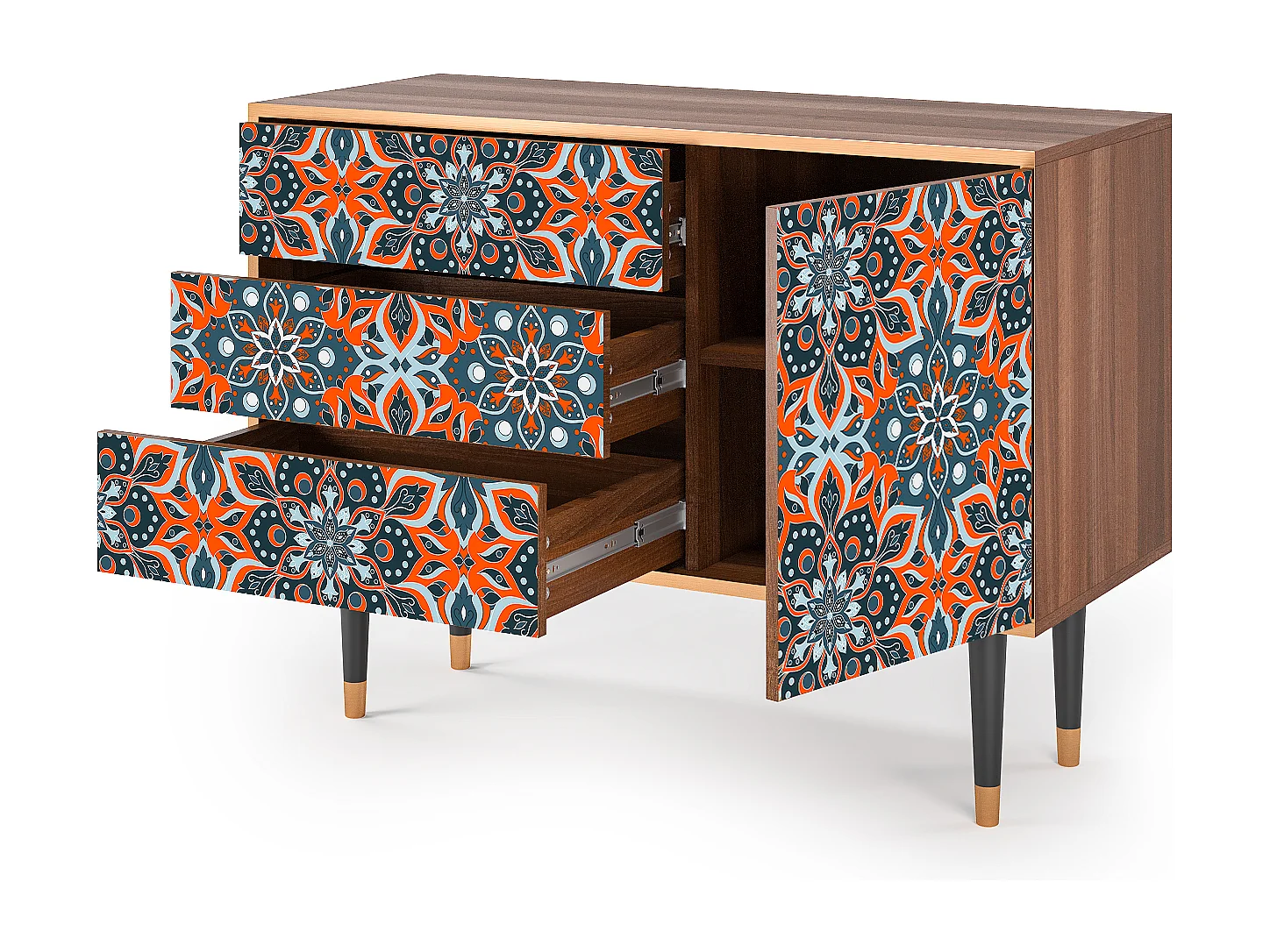 Aparador - 115х84х41 cm - S3 - Fire Beetle, Nogueira