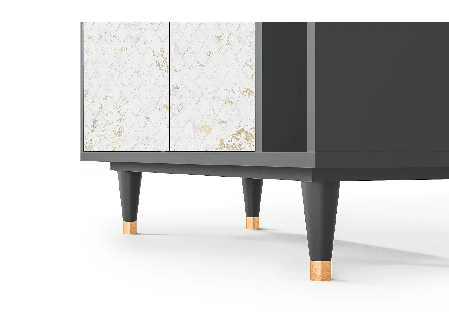 Kredens - 96х110х41 cm - BS6 - Sweet Cotton, Antracyt