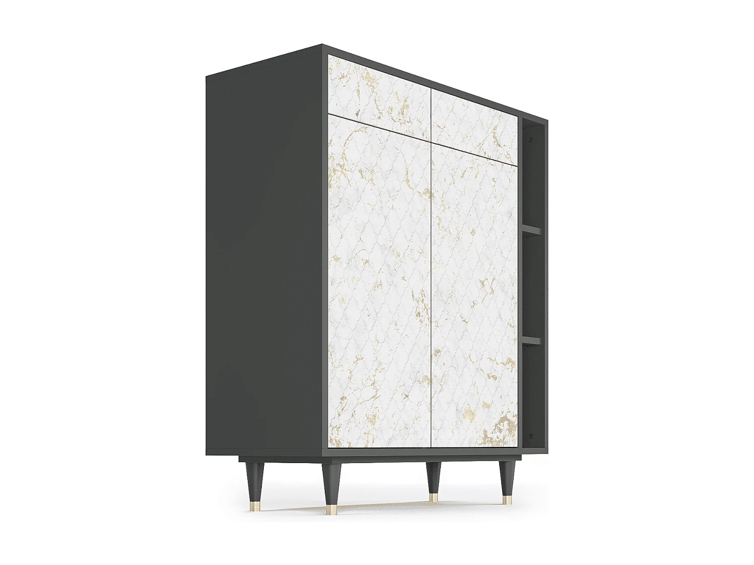 Credenza - 96х110х41 cm - BS6 - Sweet Cotton, Antracite