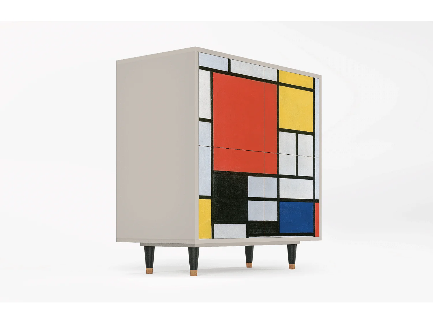 Kredens - 94x96x48 cm - BS3 - Composition, Piaskowy