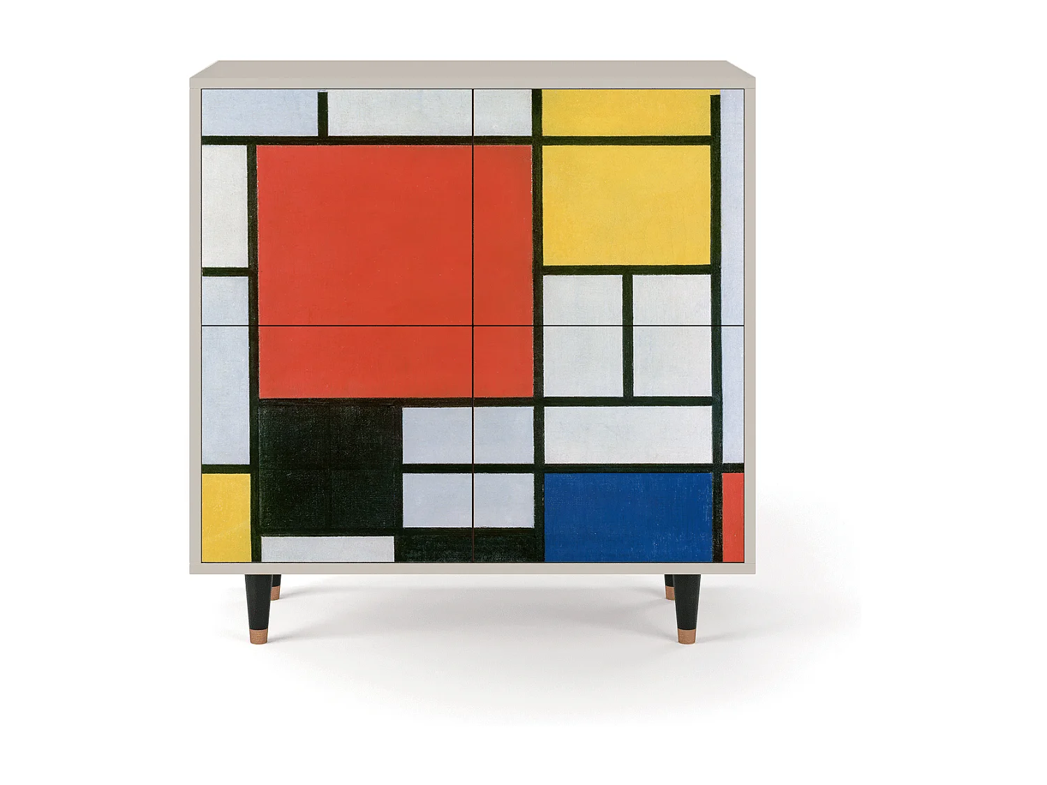 Kredens - 94x96x48 cm - BS3 - Composition, Piaskowy