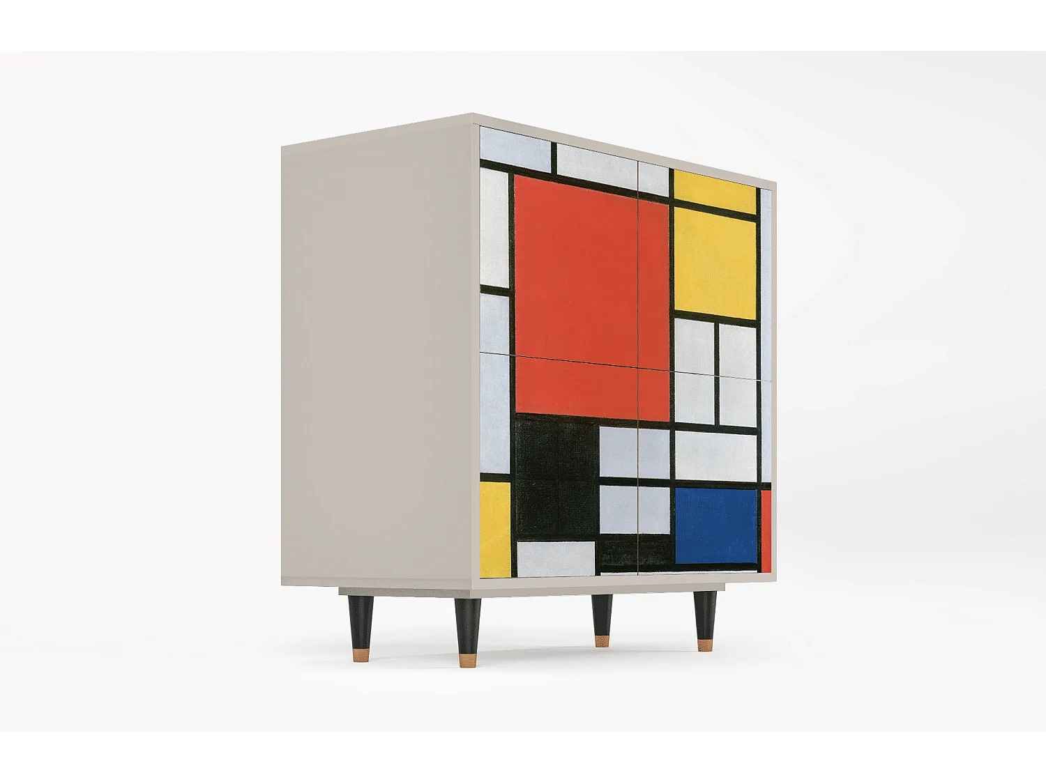 Kredens - 94x96x48 cm - BS3 - Composition, Piaskowy