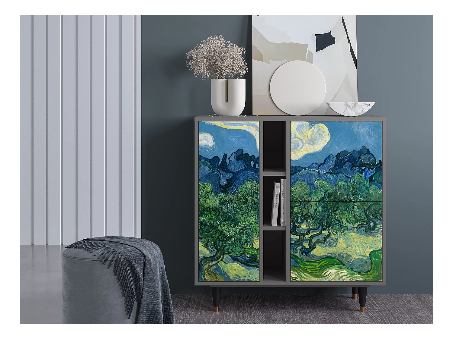 Credenza - 94х96х41 cm - BS5 - The Oil Trees, Grigio