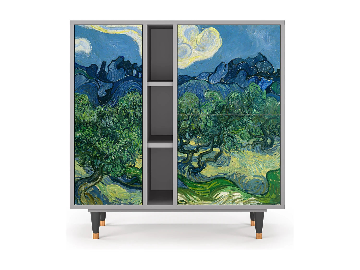 Kredens - 94х96х41 cm - BS5 - The Oil Trees, Szary