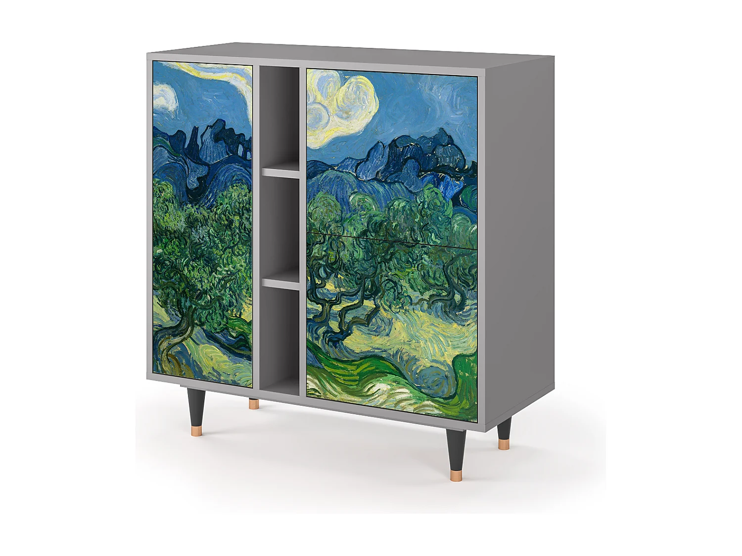 Kredens - 94х96х41 cm - BS5 - The Oil Trees, Szary