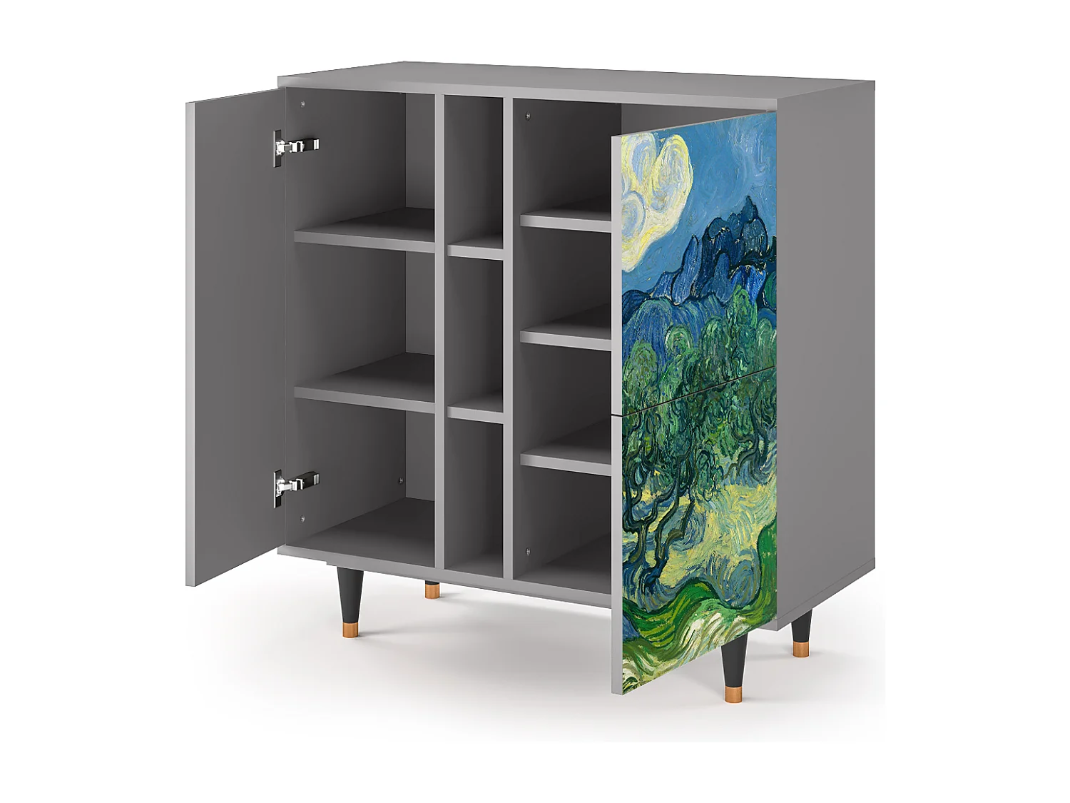 Kredens - 94х96х41 cm - BS5 - The Oil Trees, Szary