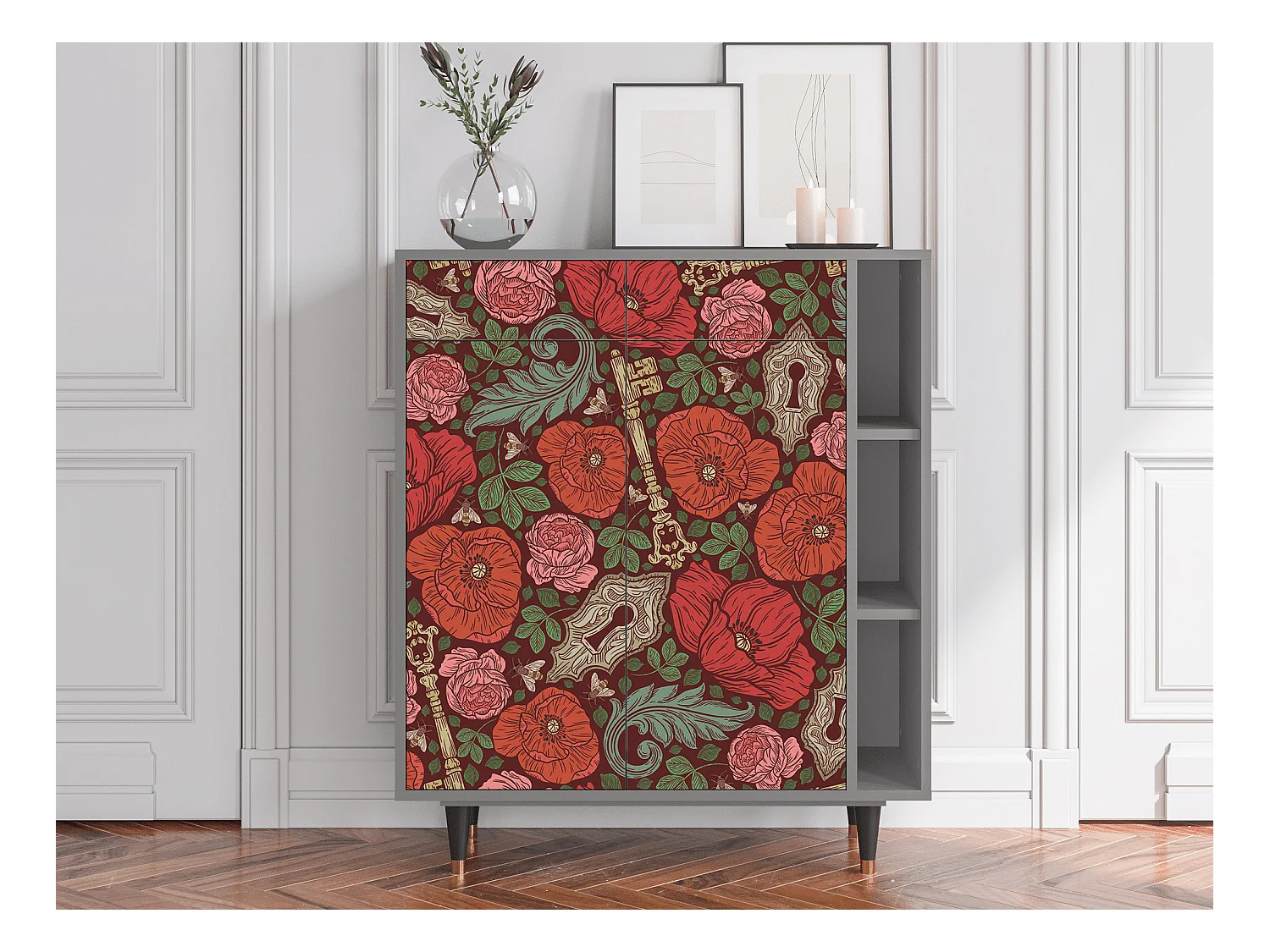 Buffet - 96х110х41 cm - BS6 - Poppy Garden, Gris