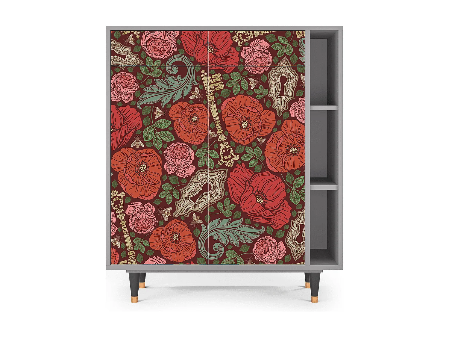 Buffet - 96х110х41 cm - BS6 - Poppy Garden, Gris