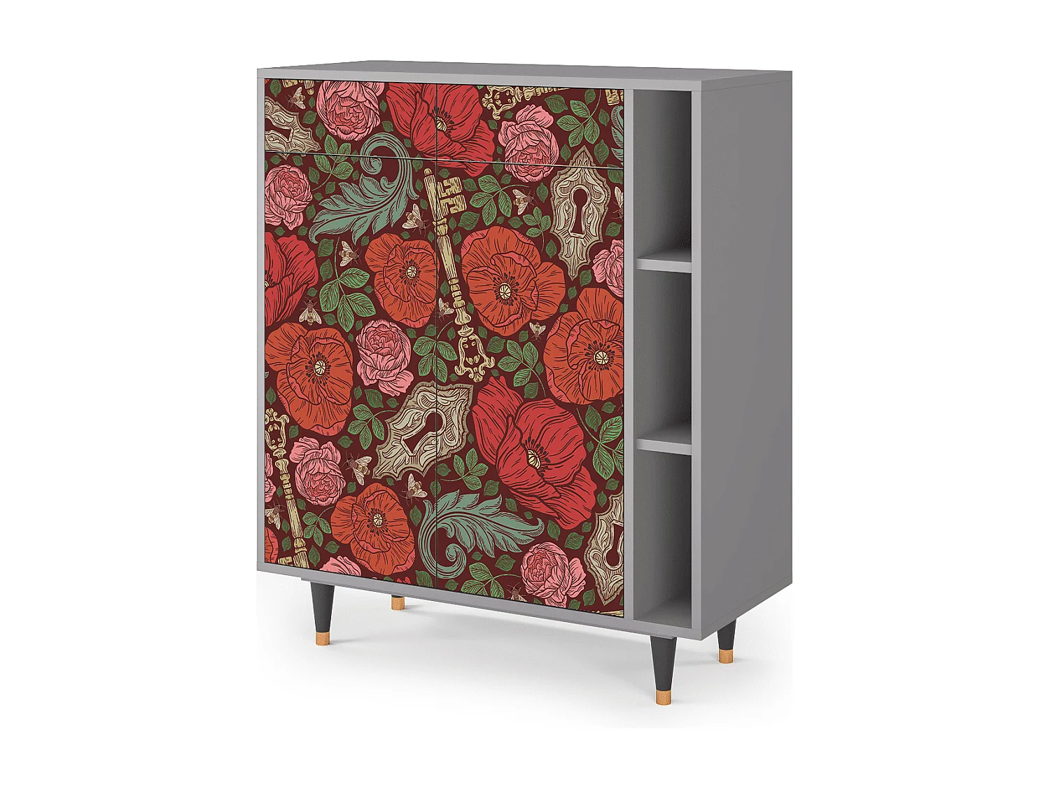 Buffet - 96х110х41 cm - BS6 - Poppy Garden, Gris