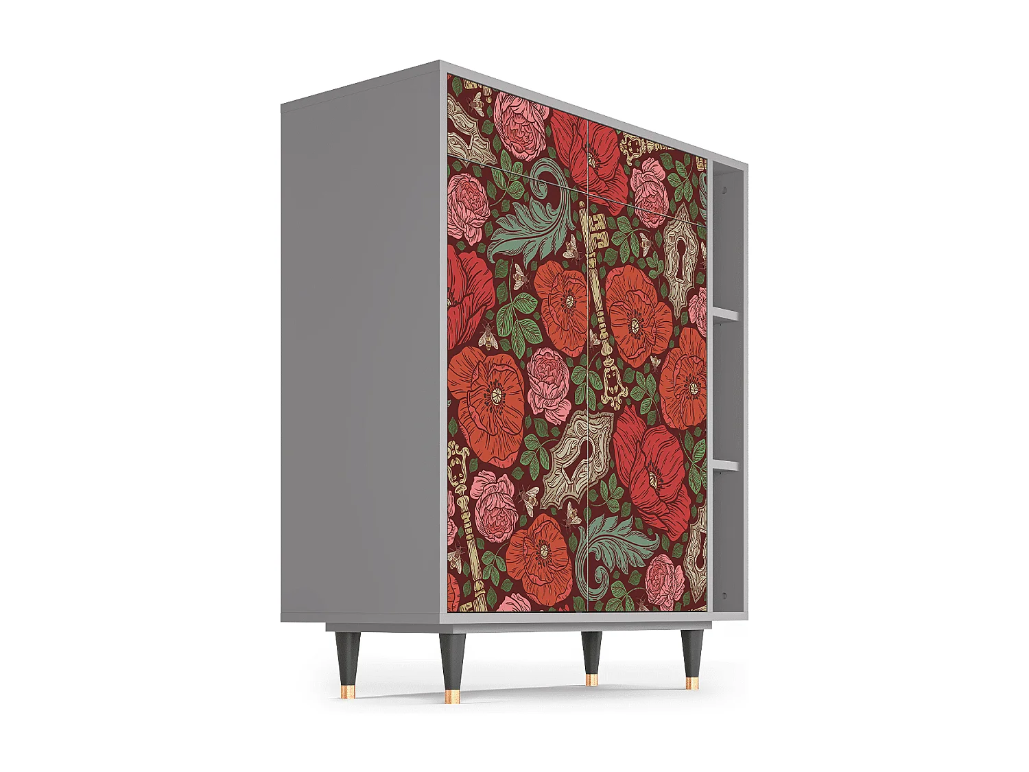 Sideboard - 96х110х41 cm - BS6 - Poppy Garden, Grau