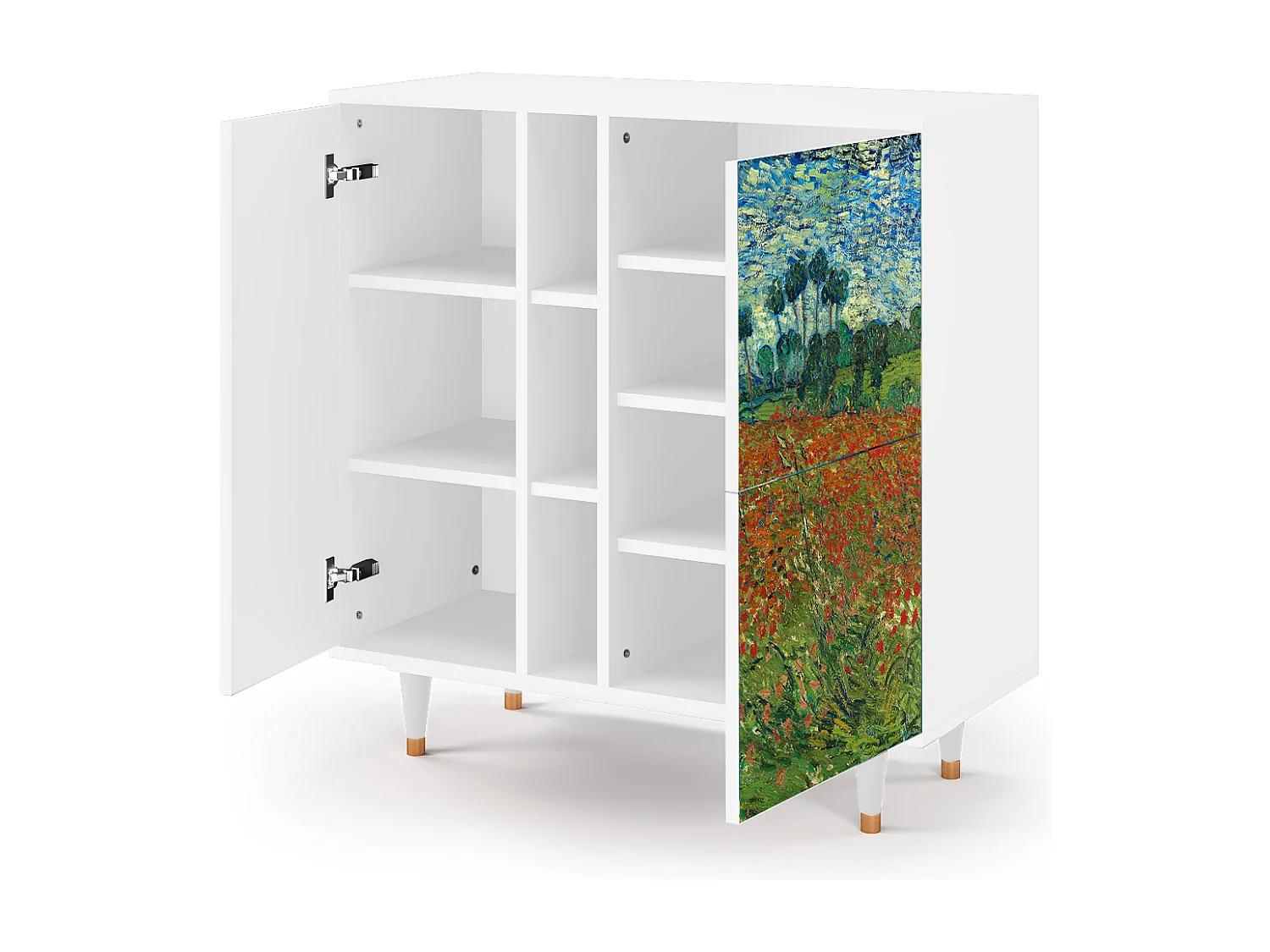 Buffet - 94х96х41 cm - BS5 - Poppy field by van Gogh, Blanc