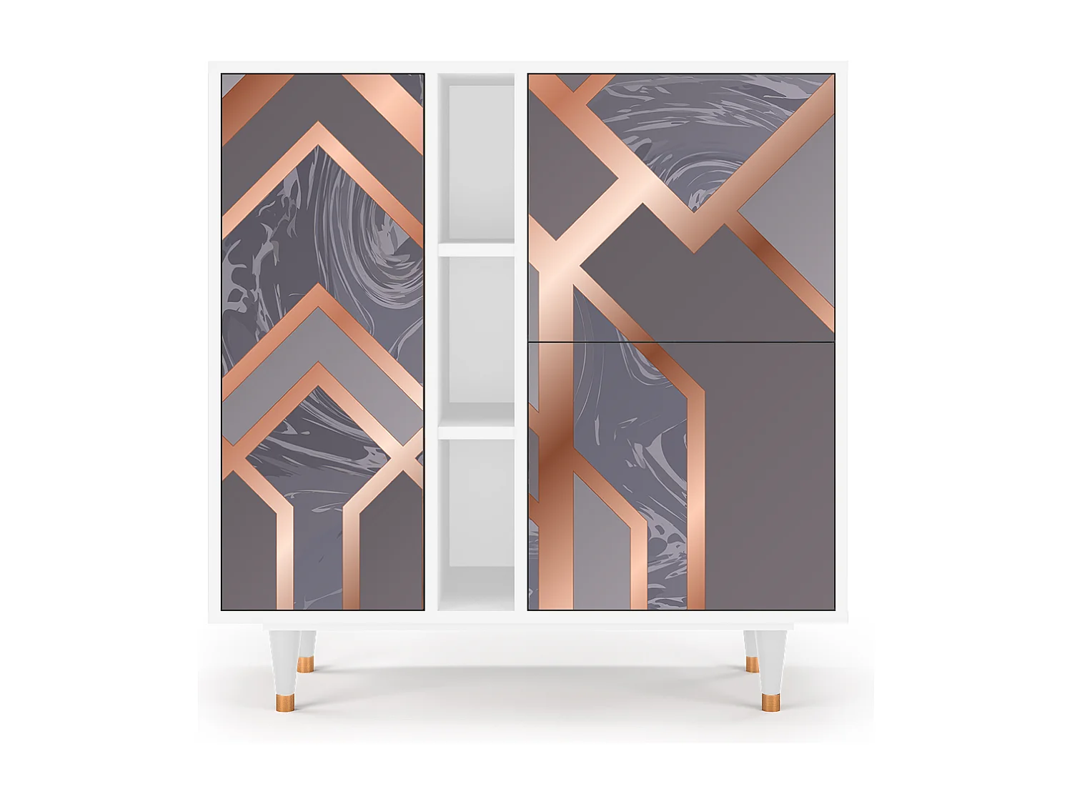 Sideboard - 94х96х41 cm - BS5 - Taupe Anatomy, Weiß