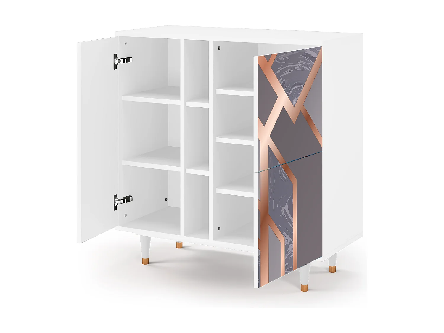 Sideboard - 94х96х41 cm - BS5 - Taupe Anatomy, Weiß