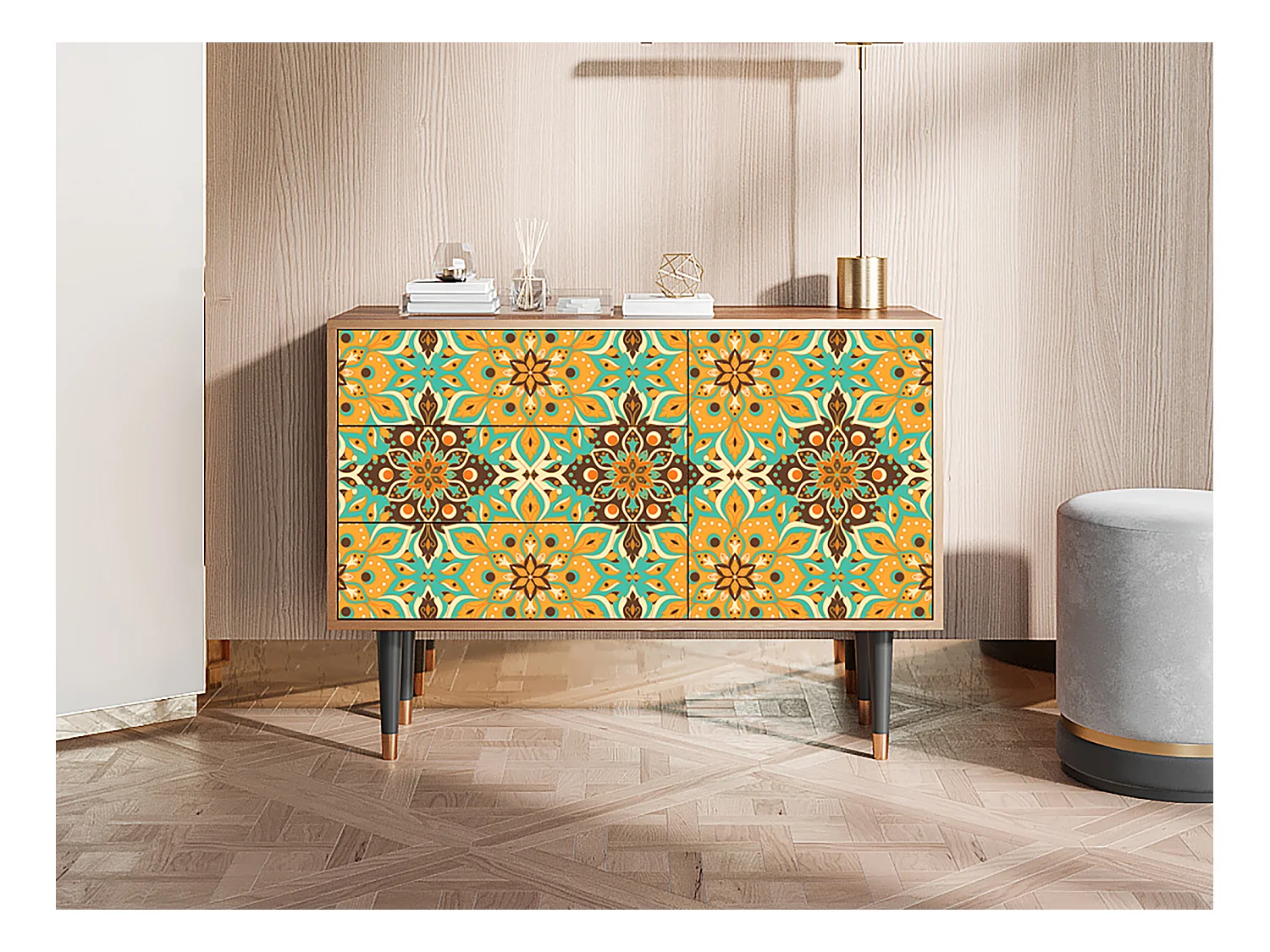 Buffet - 115х84х41 cm - S3 - Indian Spices, Noyer