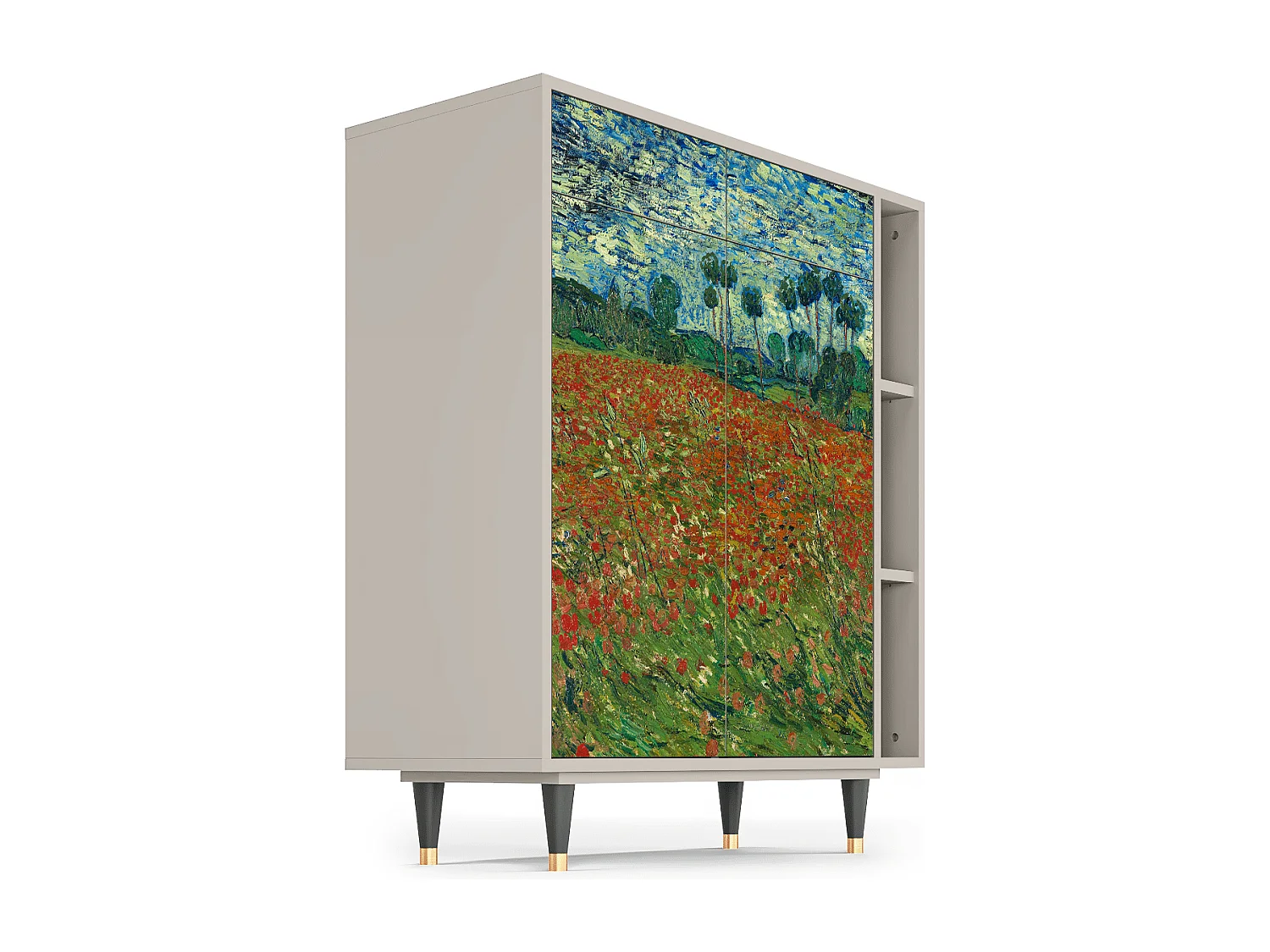 Credenza - 96х110х41 cm - BS6 - Poppy field by van Gogh, Sabbia