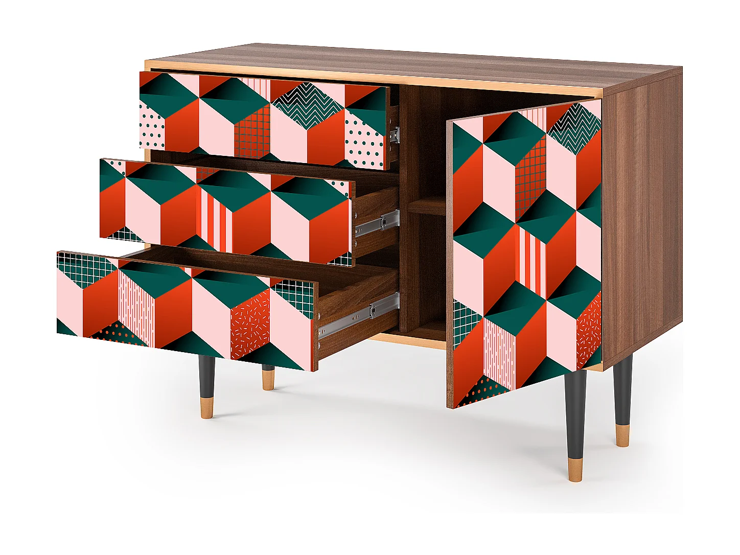 Aparador - 115х84х41 cm - S3 - Pepsi-Cola, Nogal