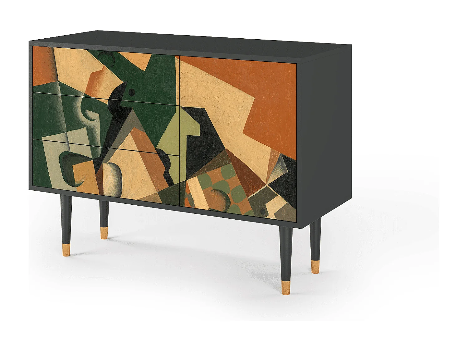 Buffet - 115х84х41 cm - S3 - Glass and Checkerboard, Anthracite