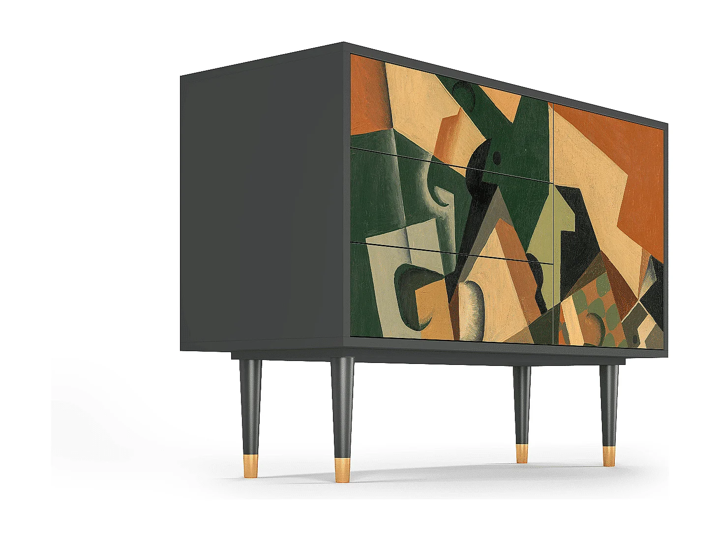 Buffet - 115х84х41 cm - S3 - Glass and Checkerboard, Anthracite