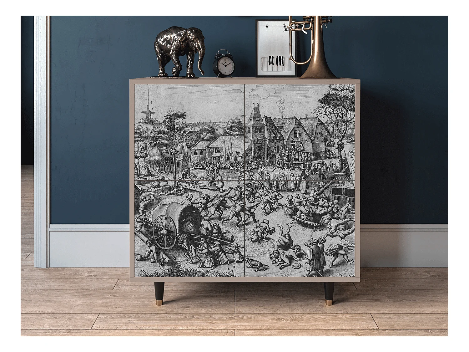 Kredens - 94x96x48 cm - BS3 - The Festival of Saint, Latte