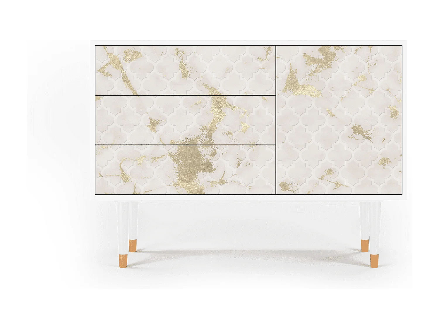 Aparador - 115х84х41 cm - S3 - Sahara desert, Branco