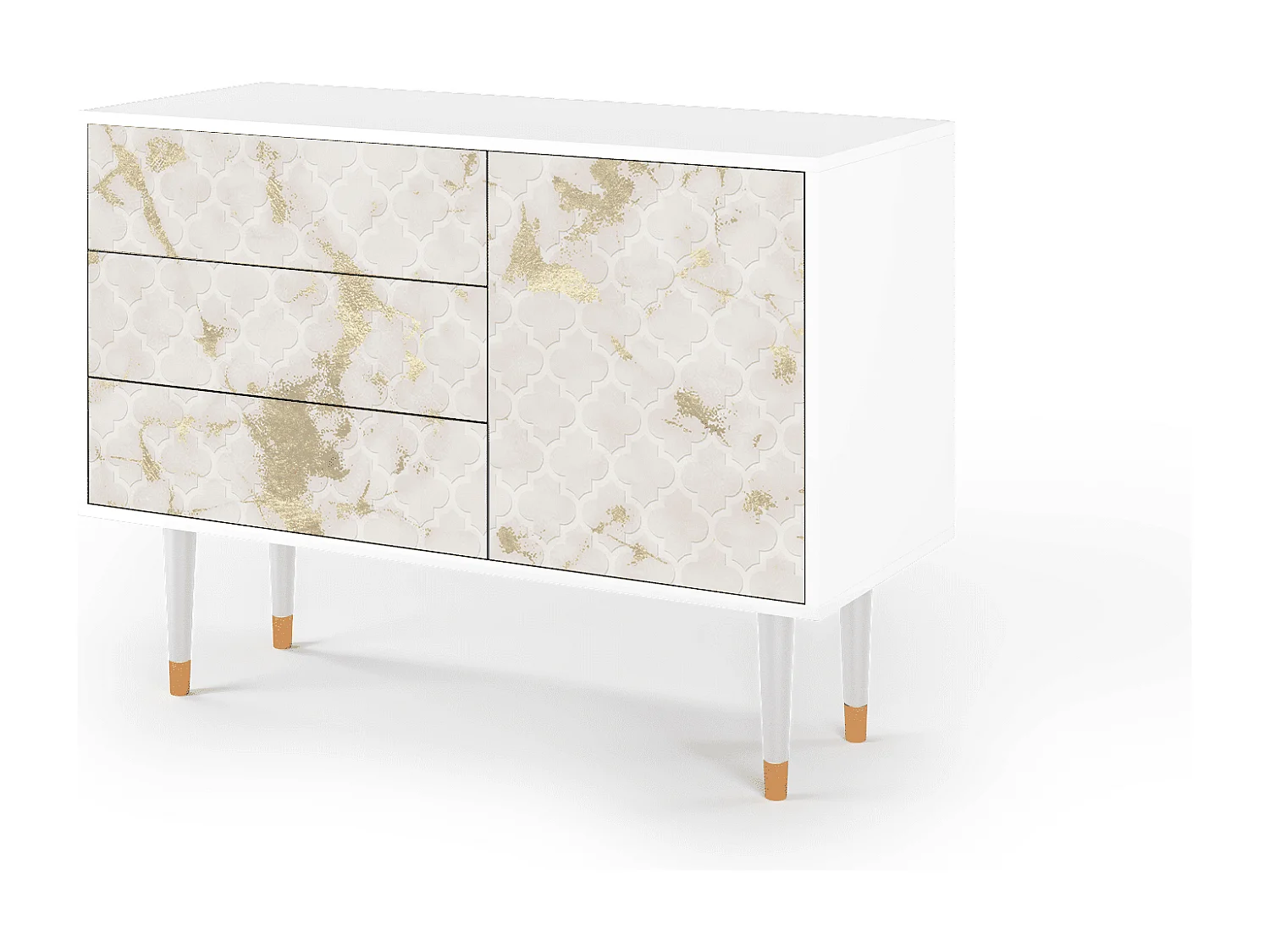 Aparador - 115х84х41 cm - S3 - Sahara desert, Branco