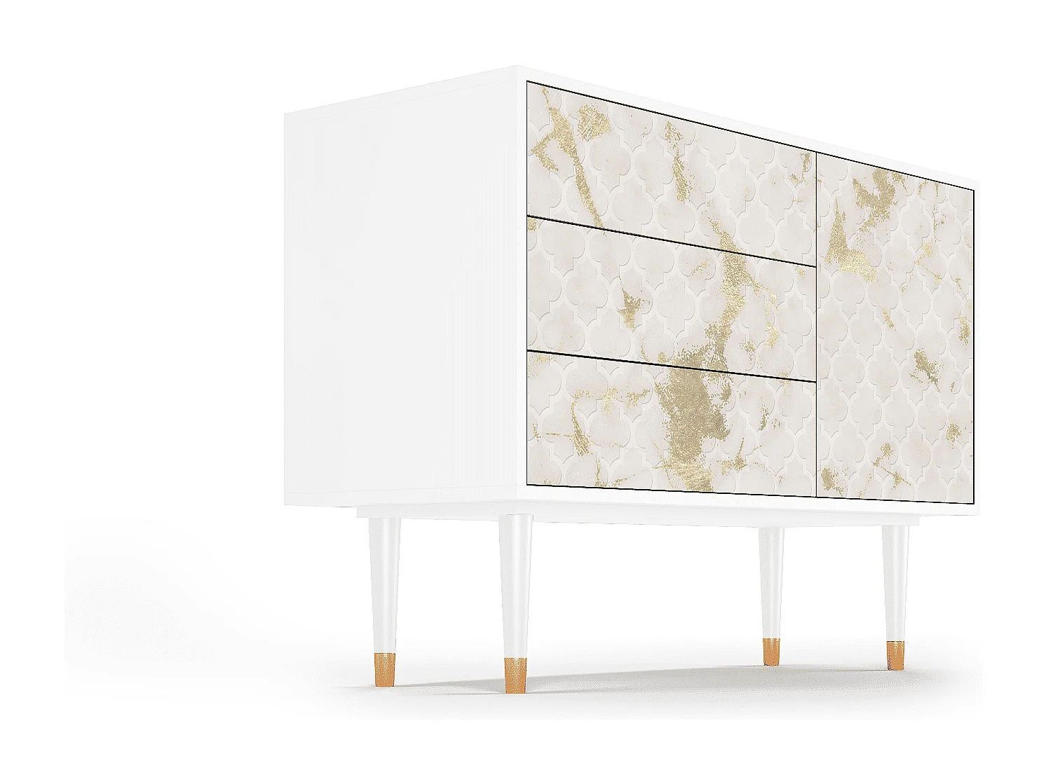 Aparador - 115х84х41 cm - S3 - Sahara desert, Branco