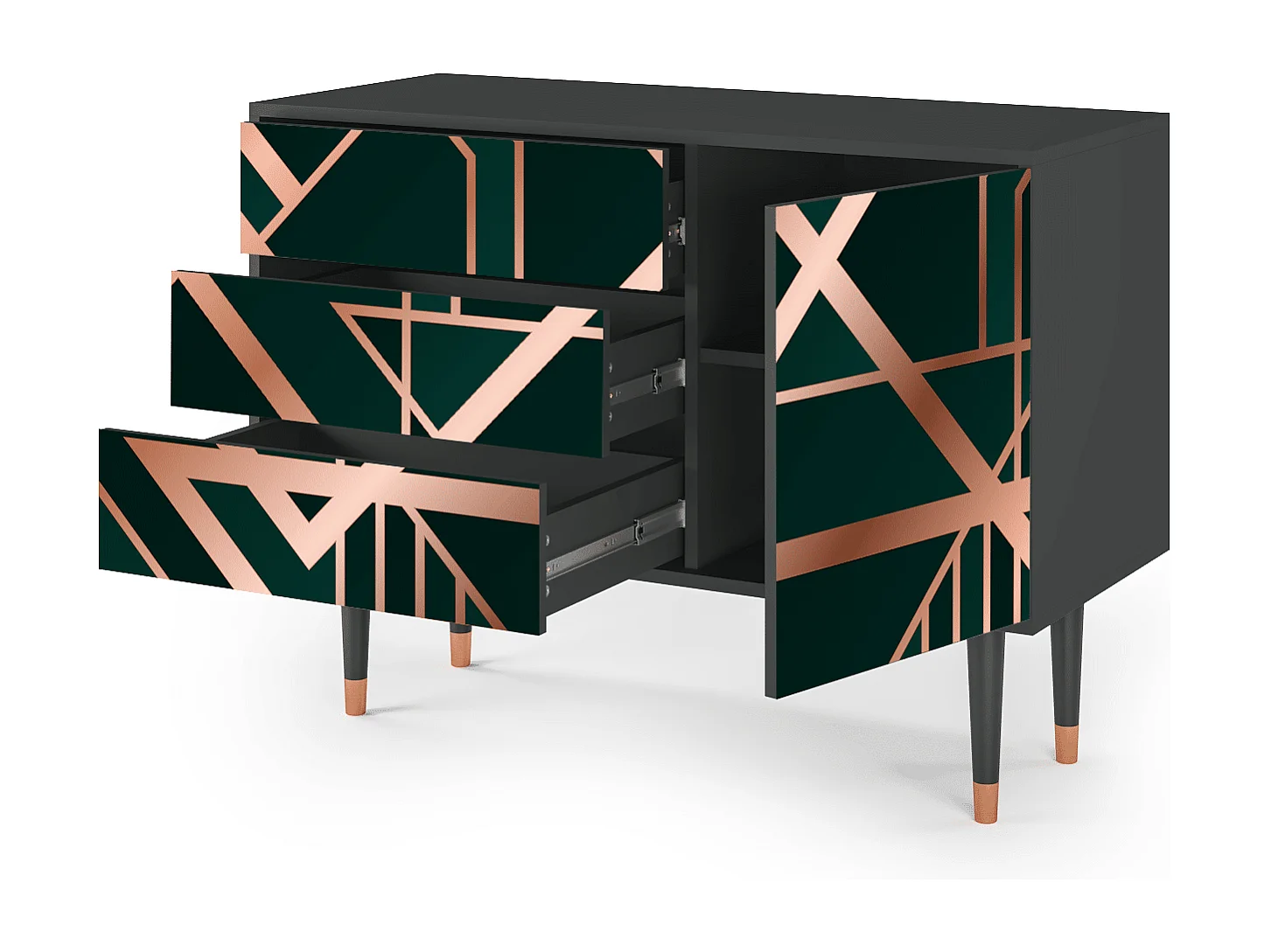 Credenza - 115х84х41 cm - S3 - Emerald Gatsby, Antracite