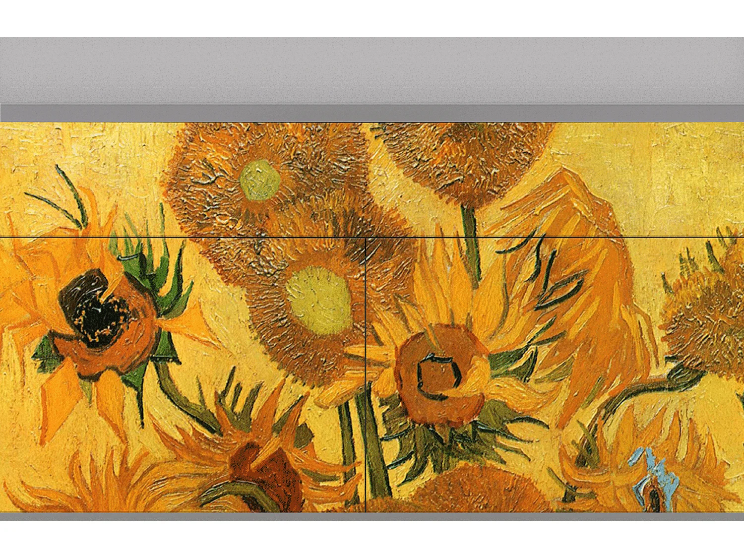 Credenza - 115x85x48 cm - BS4 - Sunflowers, Grigio