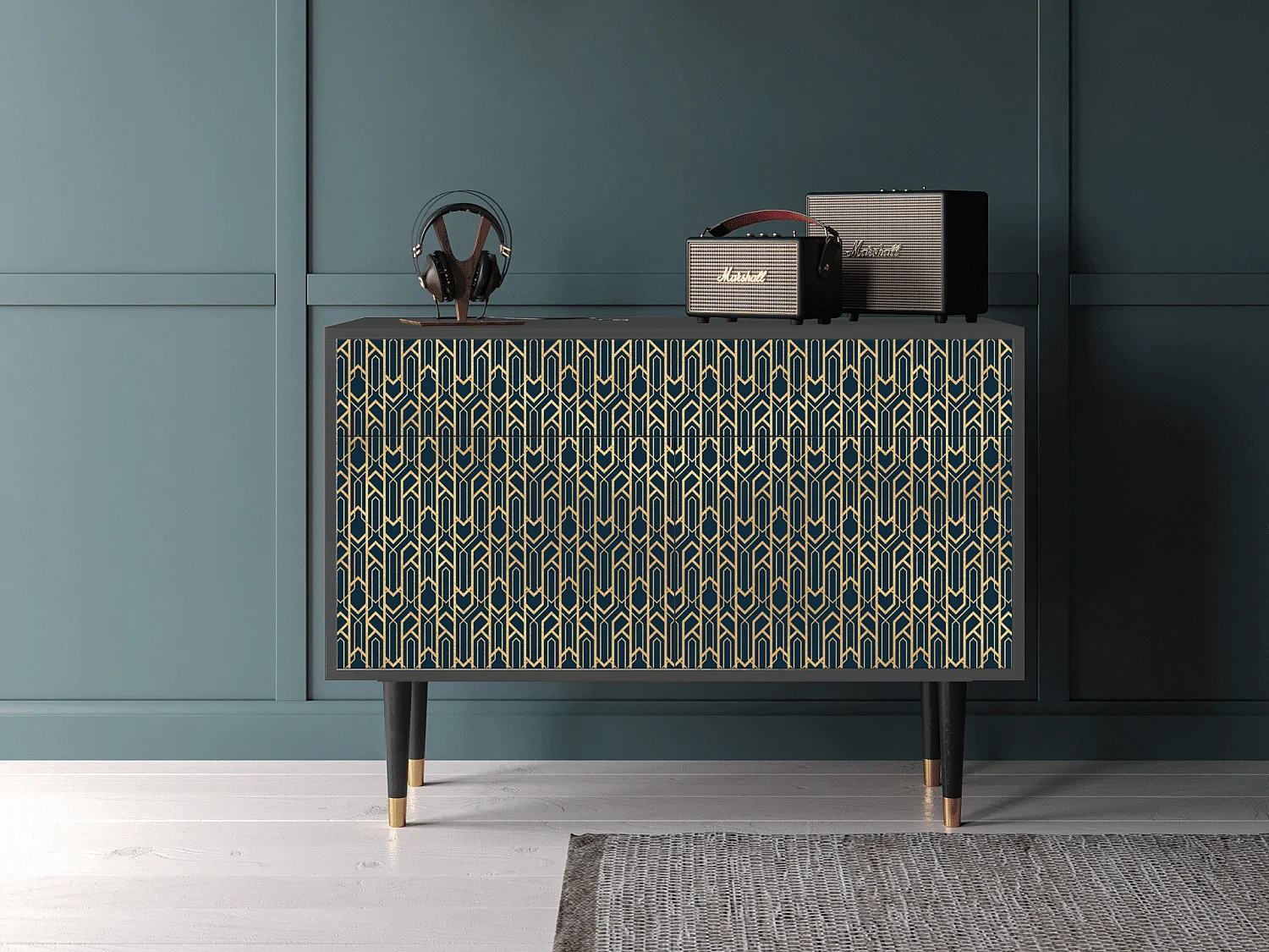 Kredens - 115x85x48 cm - BS4 - Golden Empire, Antracyt