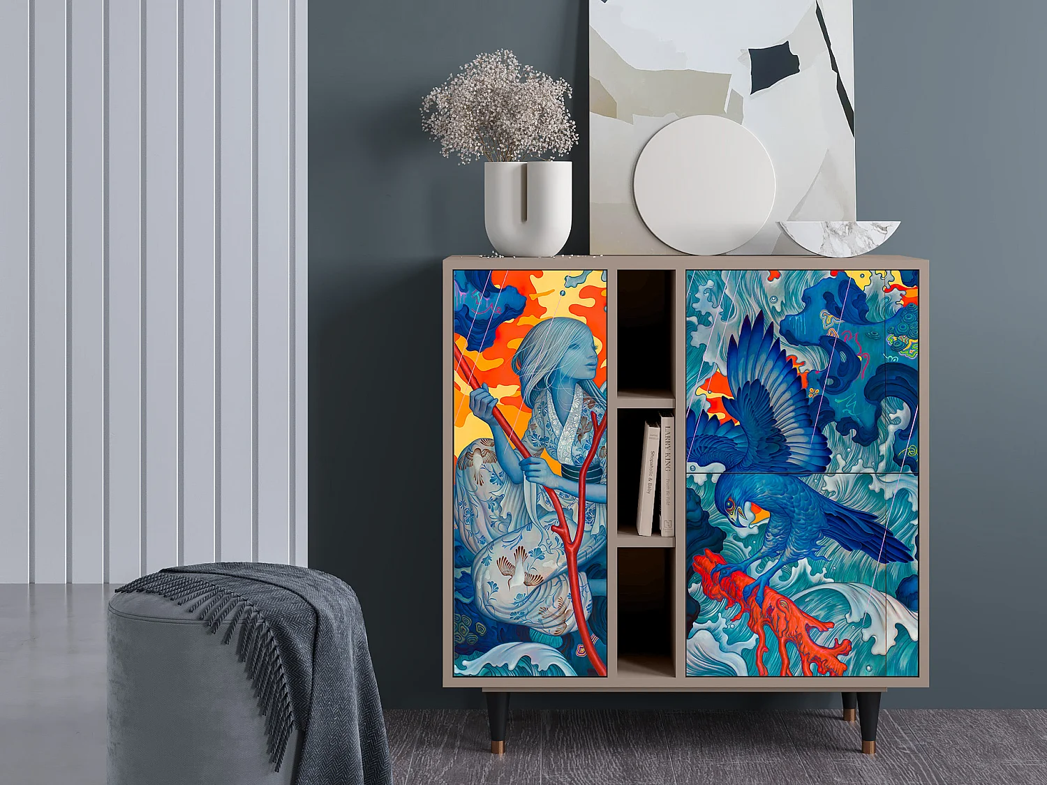 Buffet - 94х96х41 cm - BS5 - The Girl - James Jean, Latte