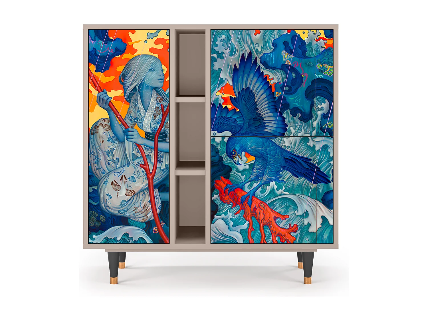 Buffet - 94х96х41 cm - BS5 - The Girl - James Jean, Latte