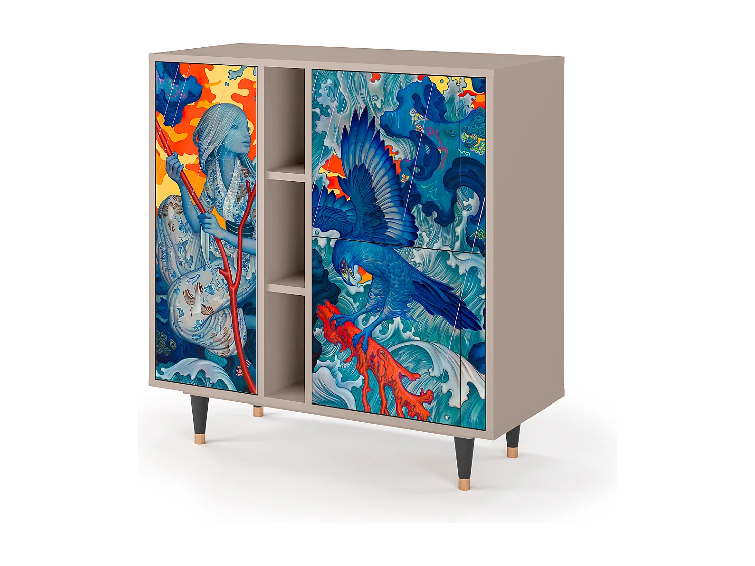 Buffet - 94х96х41 cm - BS5 - The Girl - James Jean, Latte