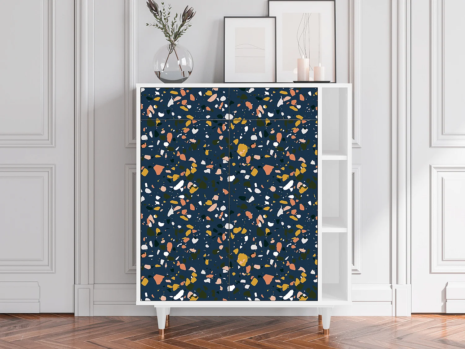 Kredens - 96х110х41 cm - BS6 - Night Sky Langhterns, Biały