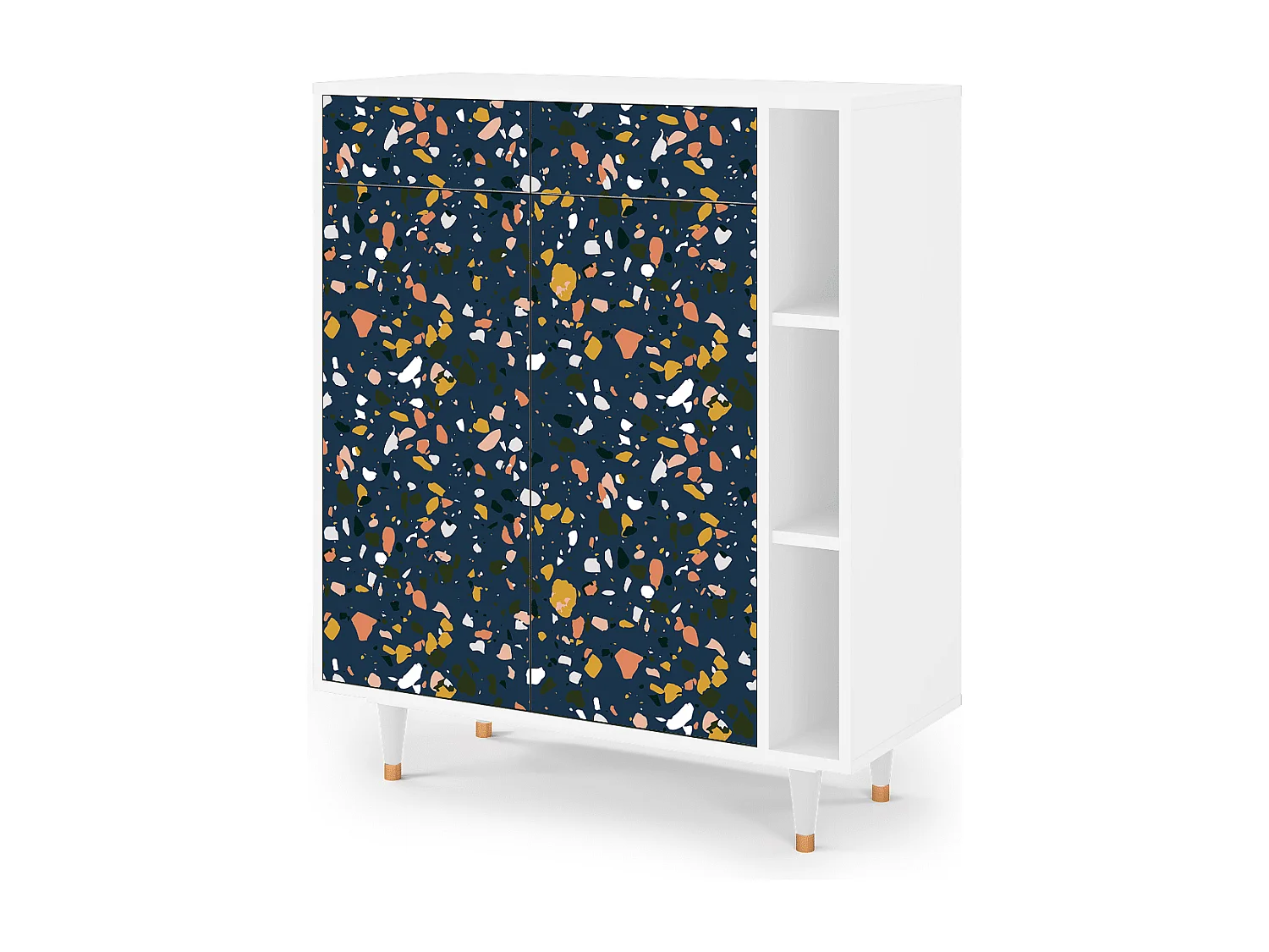 Kredens - 96х110х41 cm - BS6 - Night Sky Langhterns, Biały