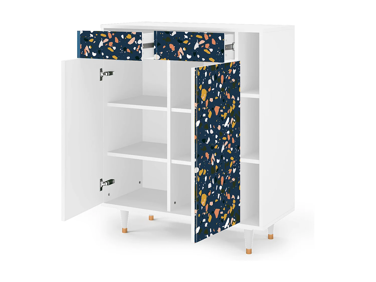 Kredens - 96х110х41 cm - BS6 - Night Sky Langhterns, Biały