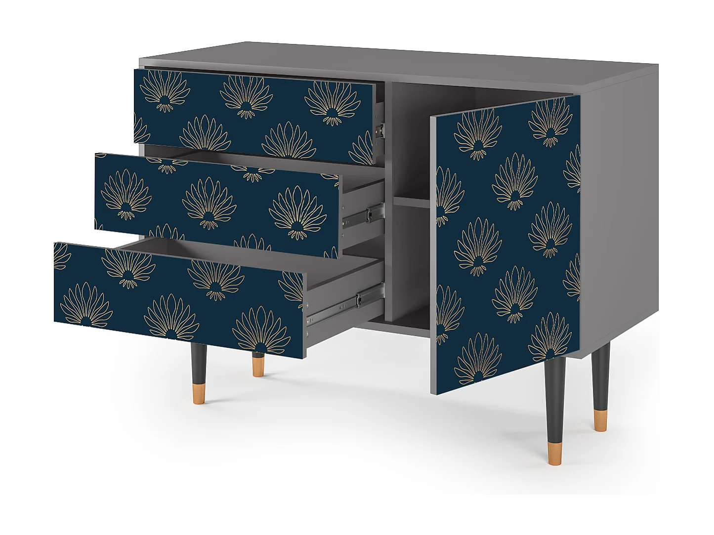 Buffet - 115х84х41 cm - S3 - Blue Lotus, Gris