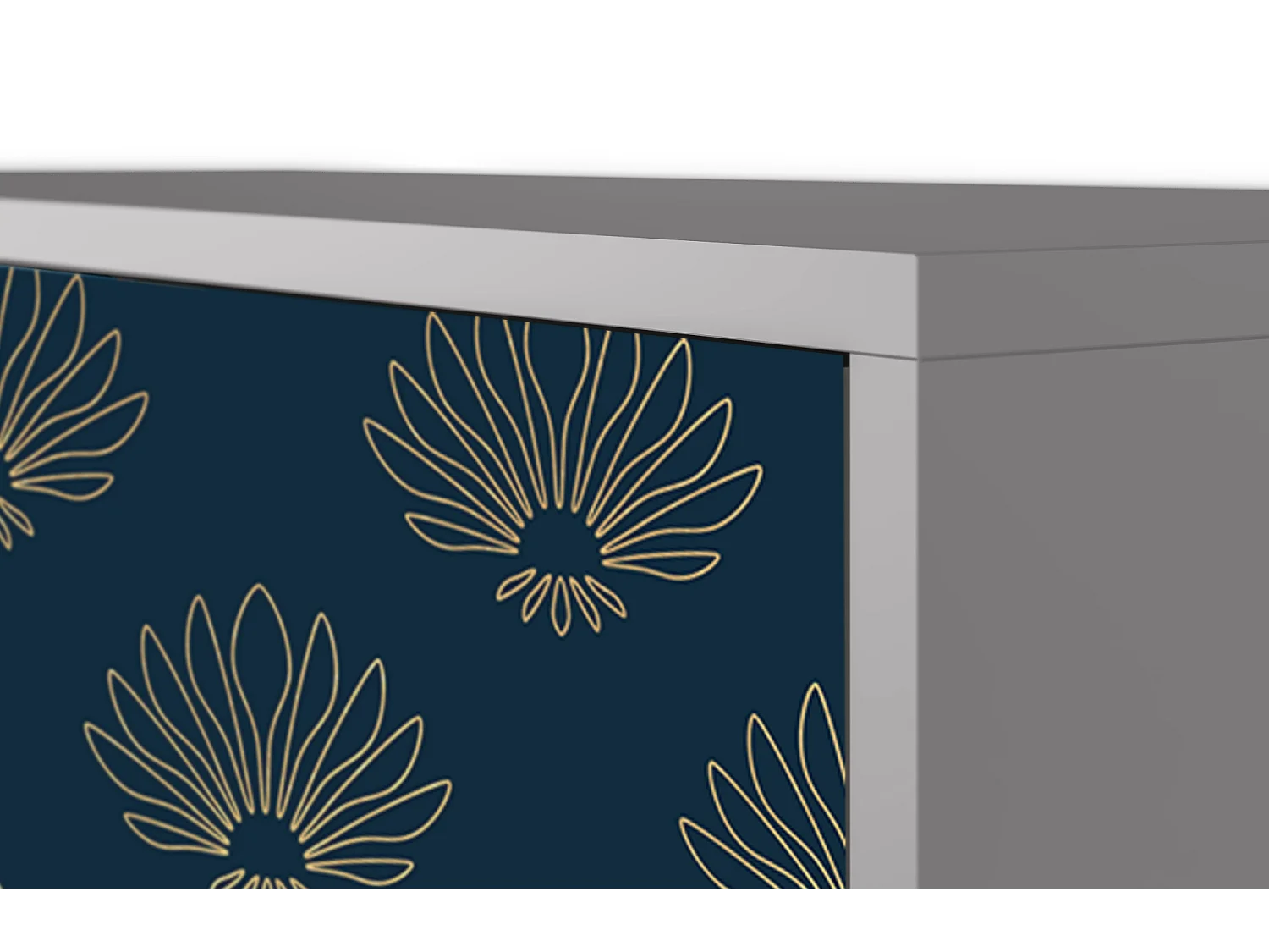 Kredens - 115х84х41 cm - S3 - Blue Lotus, Szary