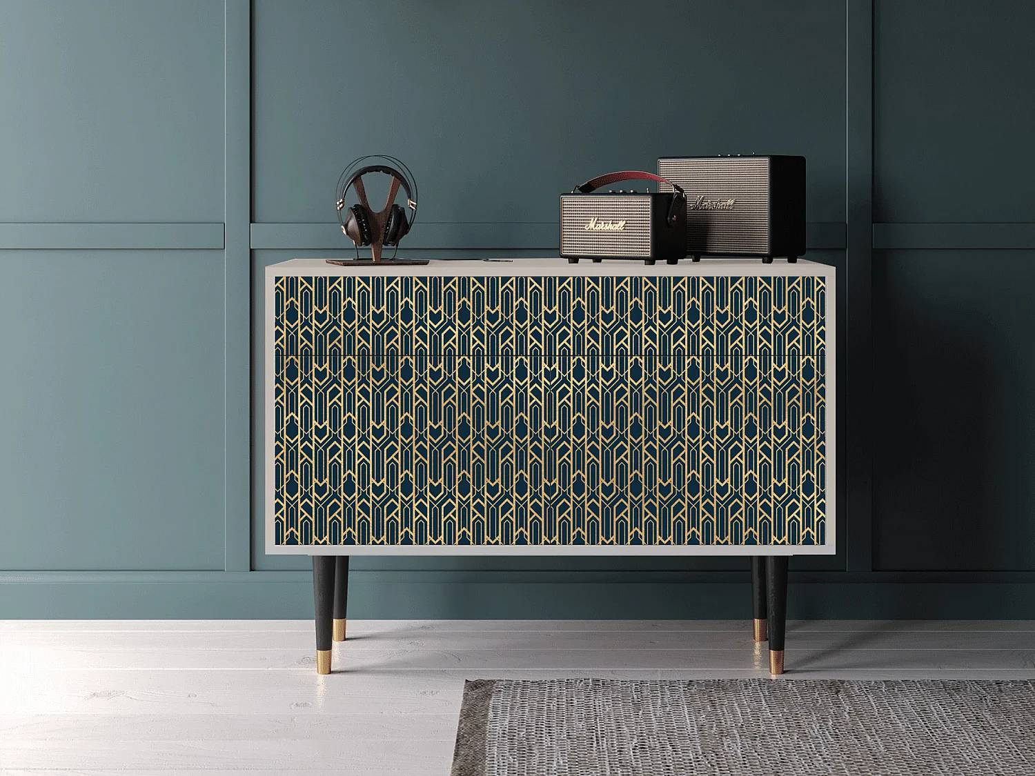 Kredens - 115x85x48 cm - BS4 - Golden Empire, Piaskowy