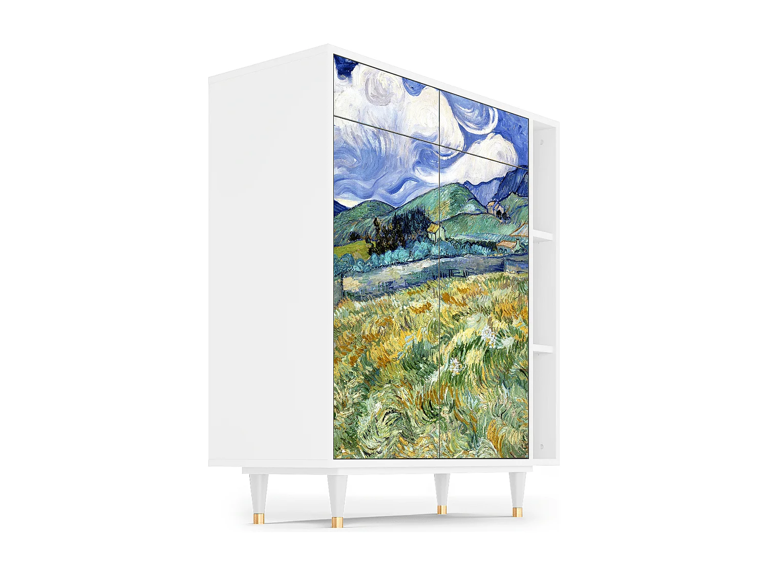 Buffet - 96х110х41 cm - BS6 - Landscape, Blanc