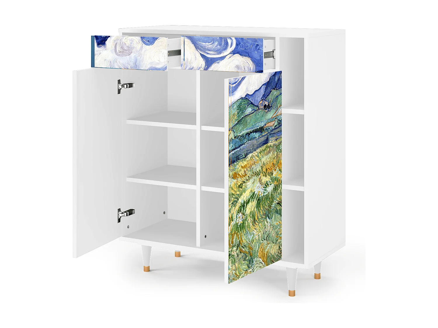 Buffet - 96х110х41 cm - BS6 - Landscape, Blanc