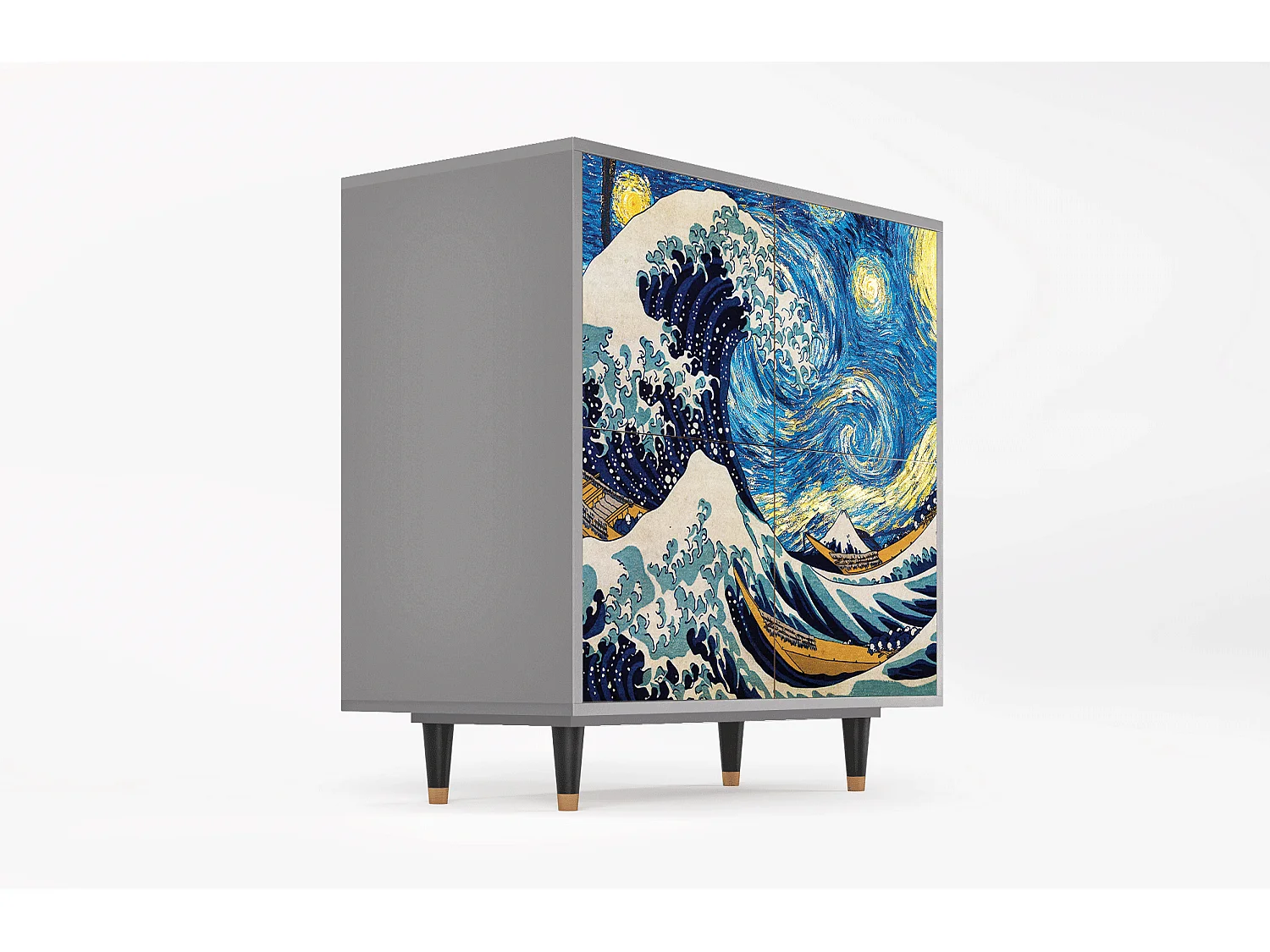 Buffet - 94x96x48 cm - BS3 - Great Wave, Gris