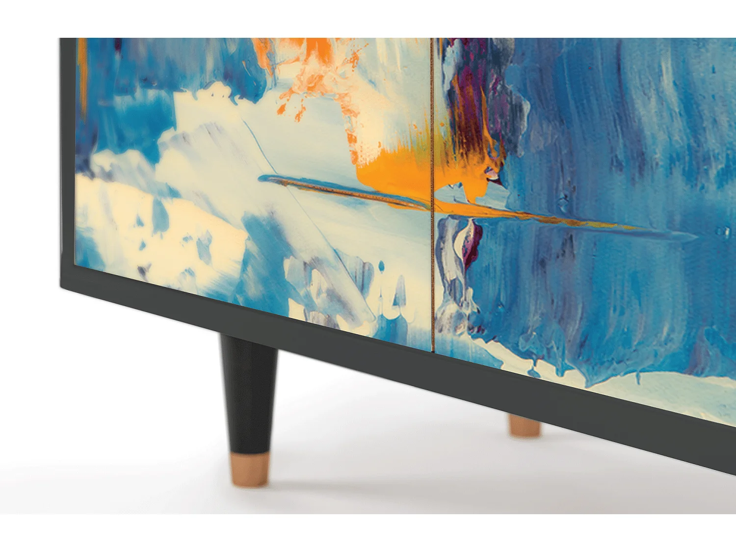 Kredens - 94x96x48 cm - BS3 - Abstract Expressionism, Antracyt