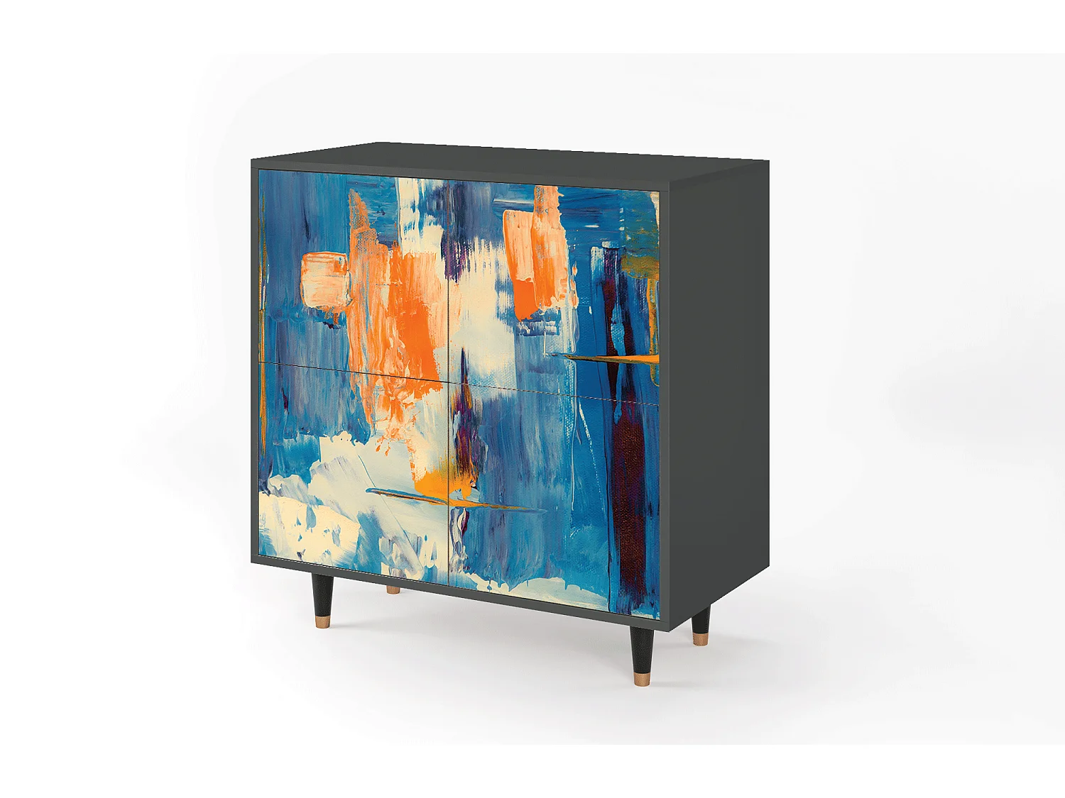 Buffet - 94x96x48 cm - BS3 - Abstract Expressionism, Anthracite