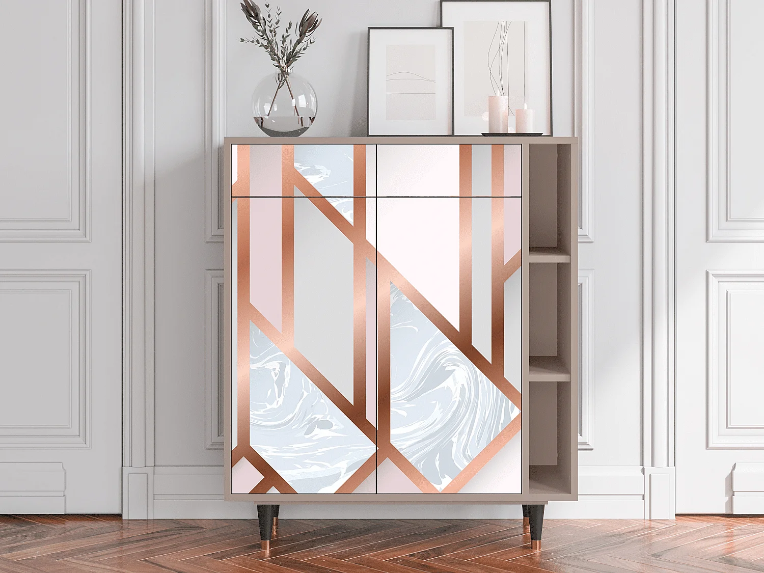 Sideboard - 96х110х41 cm - BS6 - Champagne Story, Latte