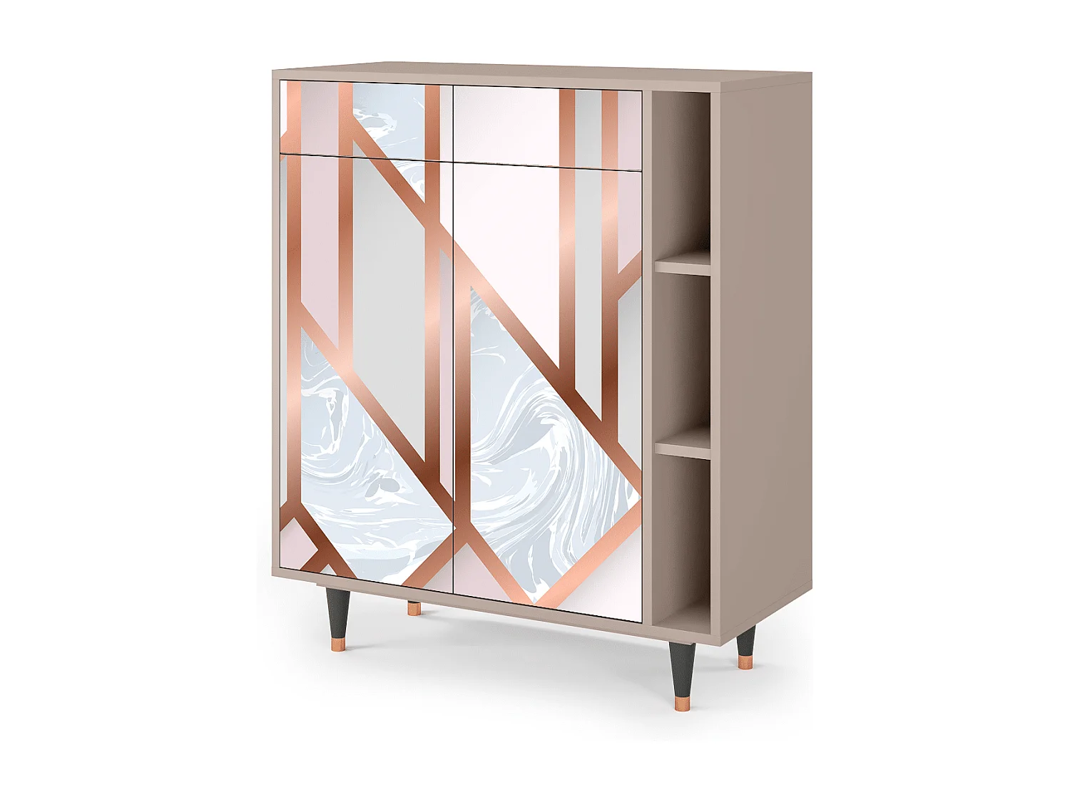 Kredens - 96х110х41 cm - BS6 - Champagne Story, Latte