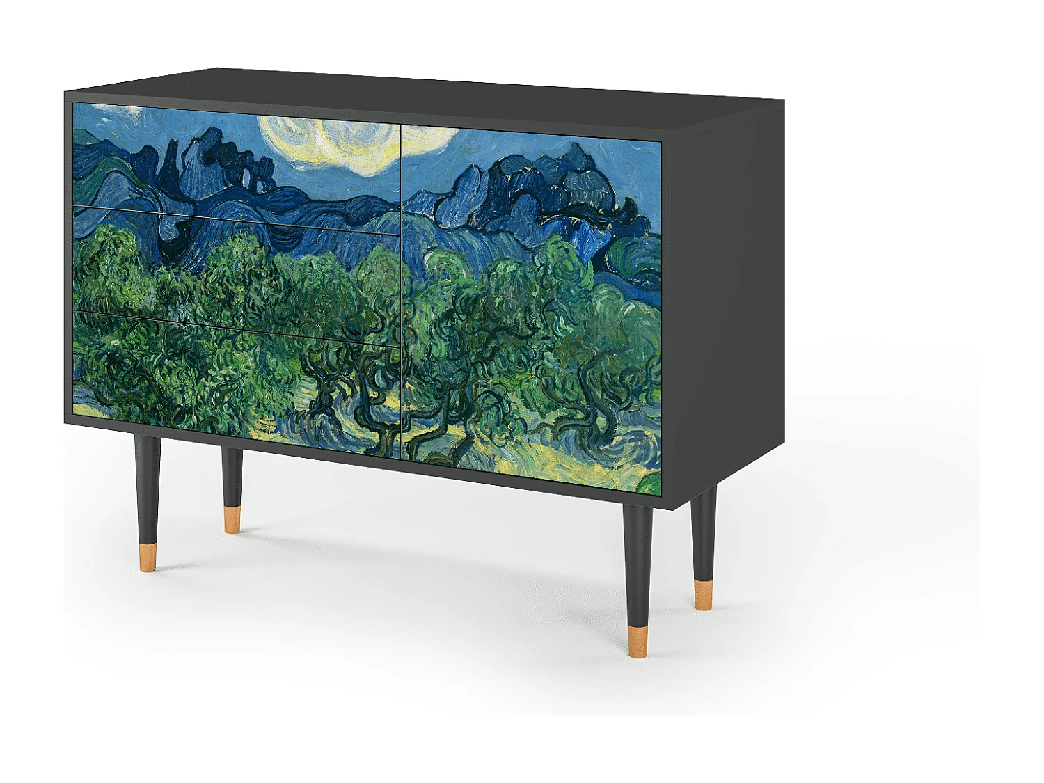 Kredens - 115х84х41 cm - S3 - The Oil Trees, Antracyt