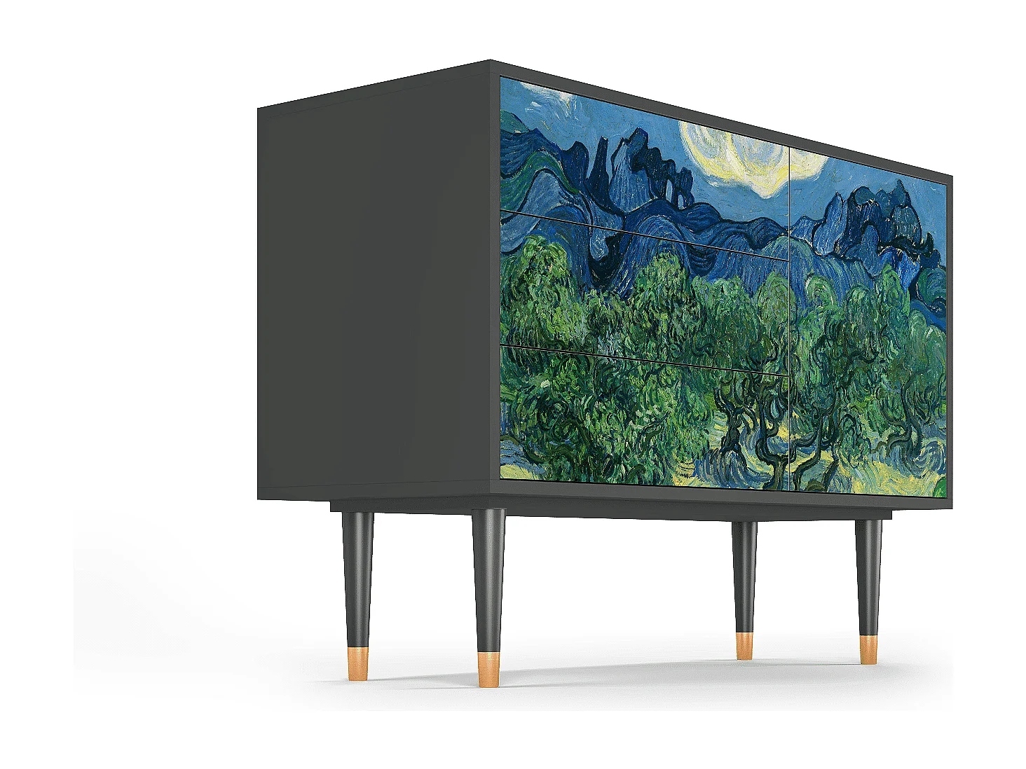 Kredens - 115х84х41 cm - S3 - The Oil Trees, Antracyt