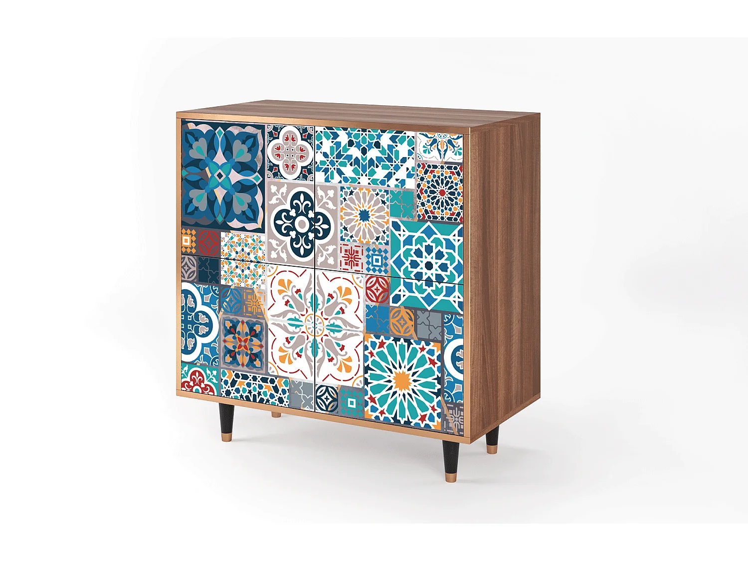 Credenza - 94x96x48 cm - BS3 - Moroccan Market, Noce